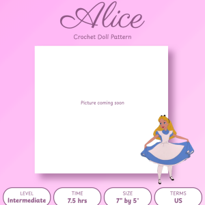 Alice in wonderland doll crochet pattern